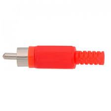 RCA MACHO PLAST C/COL ROJO