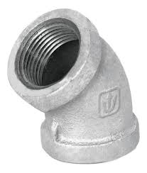 CODO 3/4 A 45 HH GALVANIZADO